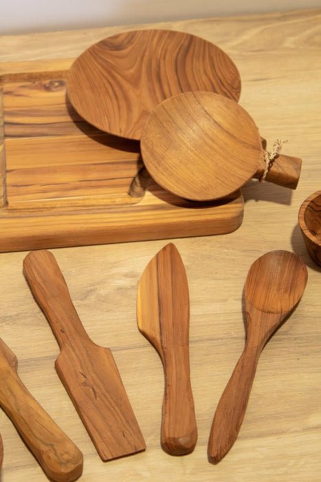 Teak Wood Charcuterie Bundle - 10 Piece Set - Solange & Frances
