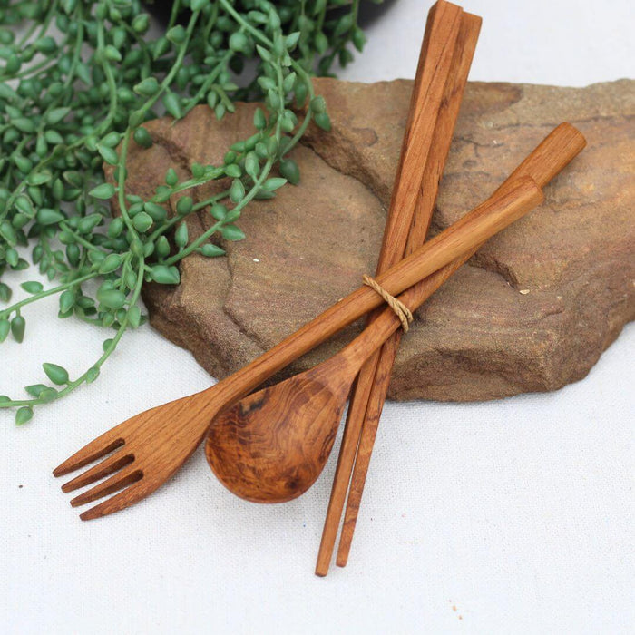 Teak Wood Cutlery - Set of 3 - Solange & Frances