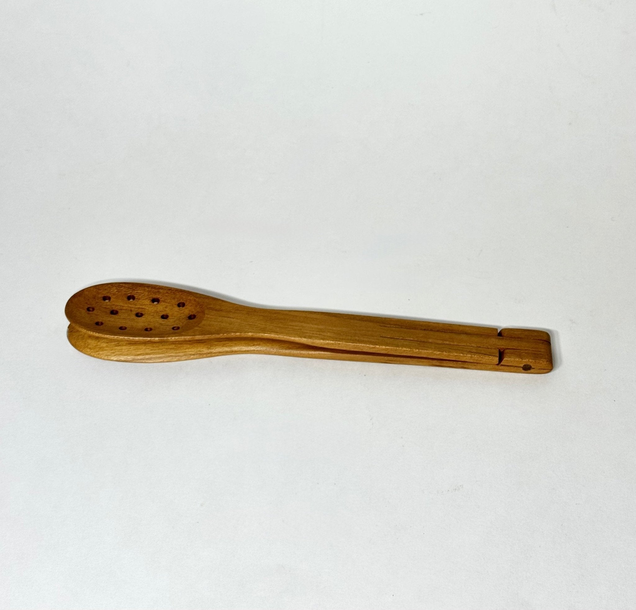 Teak Wood Flip & Fold Spoon Tongs - Solange & Frances