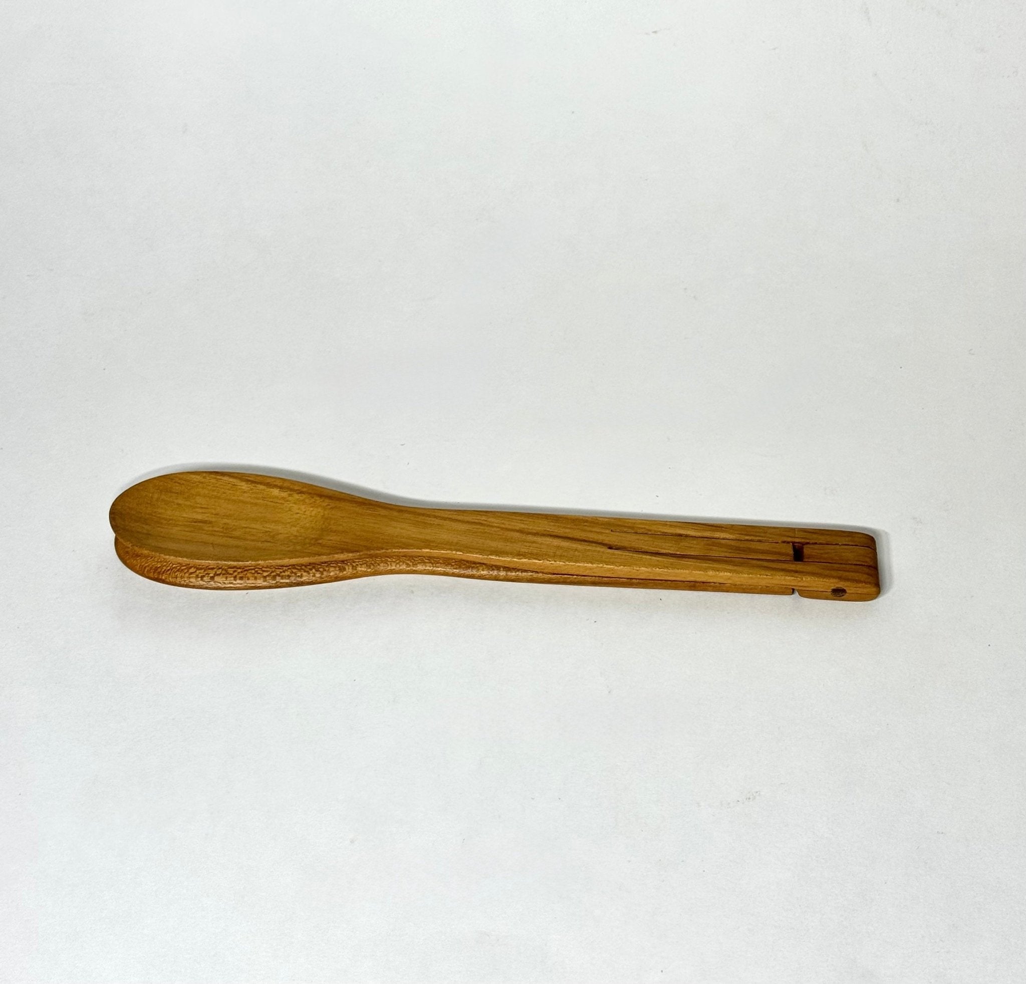 Teak Wood Flip & Fold Spoon Tongs - Solange & Frances