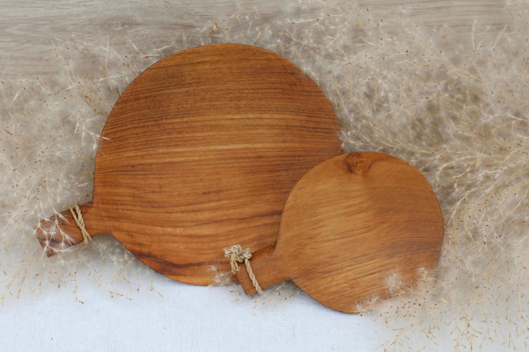 Teak Wood Paddle Tray - Set of 2 - Solange & Frances