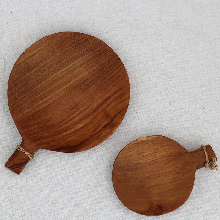 Teak Wood Paddle Tray - Set of 2 - Solange & Frances
