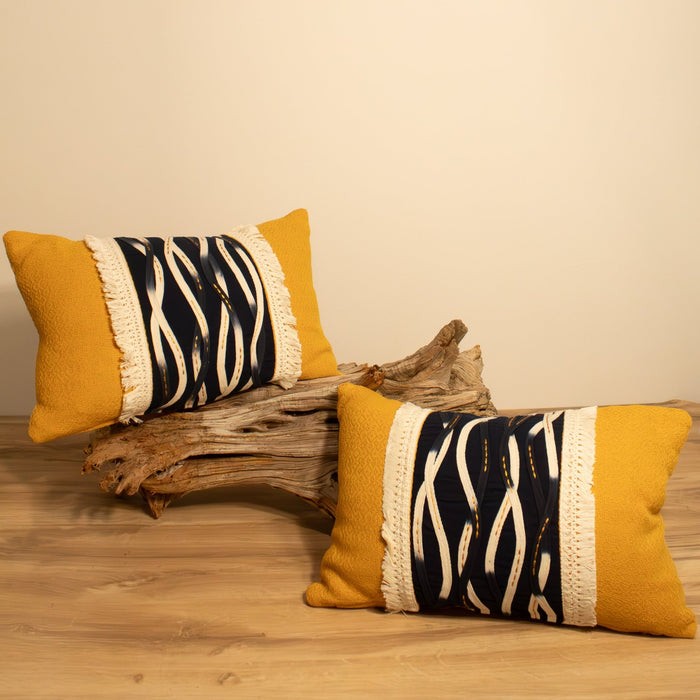 Wavy Stitched Throw Pillow - Solange & Frances