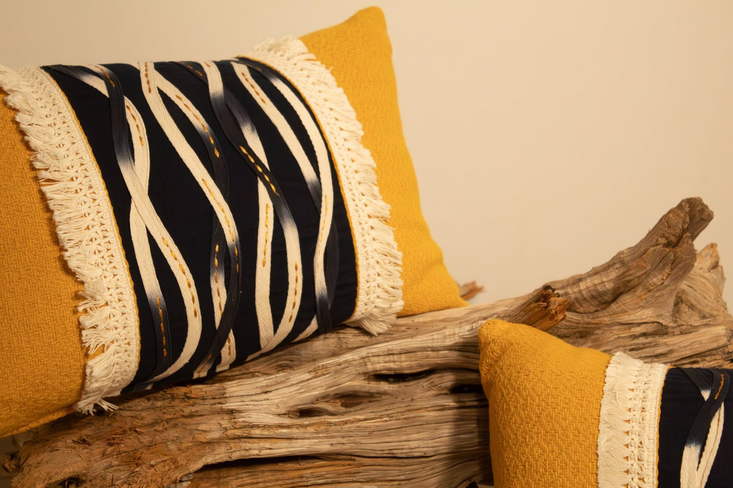 Wavy Stitched Throw Pillow - Solange & Frances