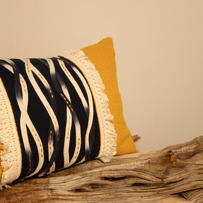 Wavy Stitched Throw Pillow - Solange & Frances