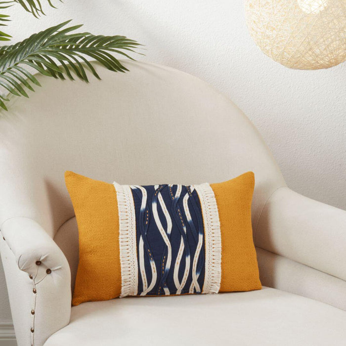 Wavy Stitched Throw Pillow - Solange & Frances