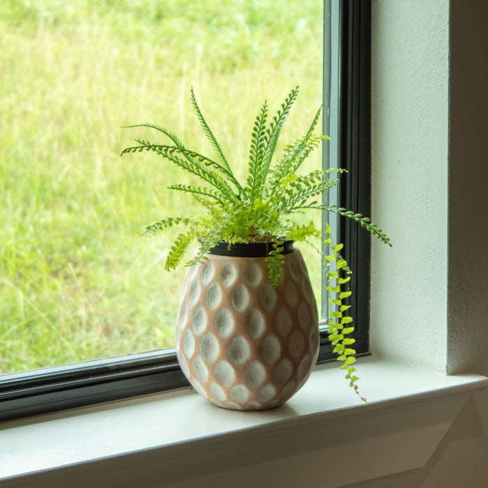 White - washed Clay Terracotta Pot - Solange & Frances
