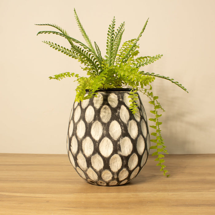 White - washed Clay Terracotta Pot - Solange & Frances