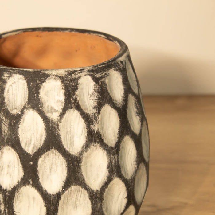 White - washed Clay Terracotta Pot - Solange & Frances
