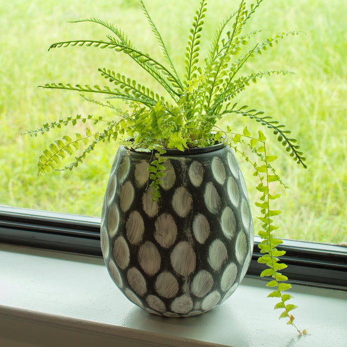 White - washed Clay Terracotta Pot - Solange & Frances
