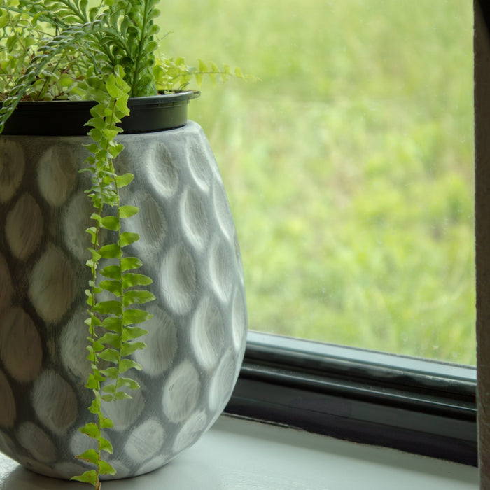 White - washed Clay Terracotta Pot - Solange & Frances