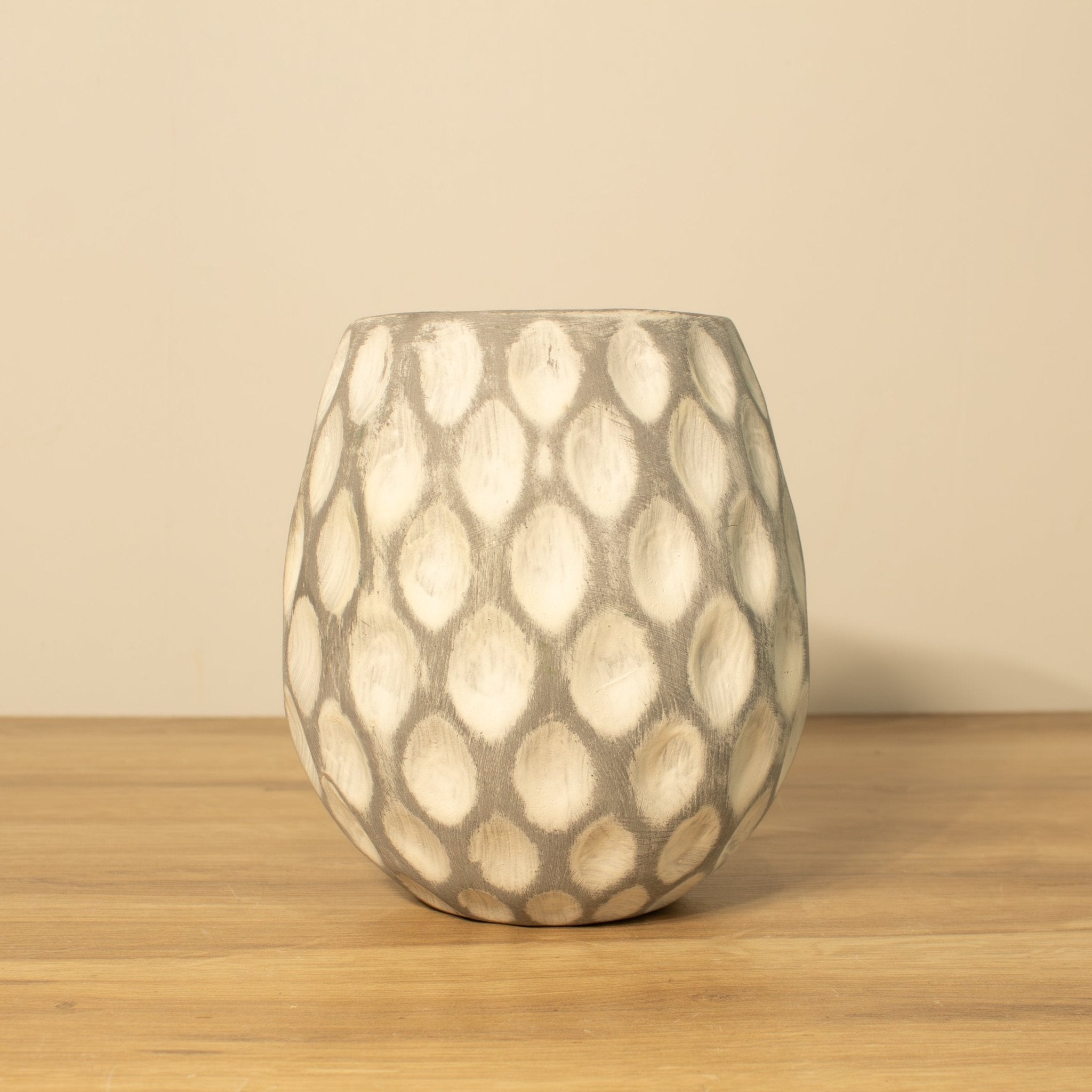 White - washed Clay Terracotta Pot - Solange & Frances