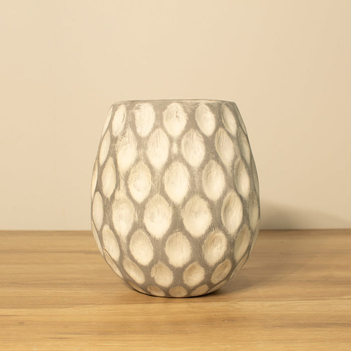 White - washed Clay Terracotta Pot - Solange & Frances