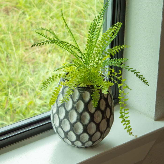 White - washed Clay Terracotta Pot - Solange & Frances