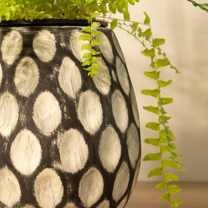 White - washed Clay Terracotta Pot - Solange & Frances