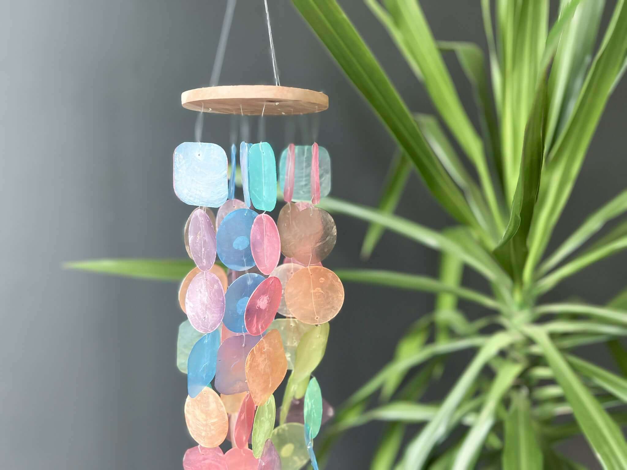 Wind Chimes for Outside - Capiz Shell - Rainbow - Solange & Frances