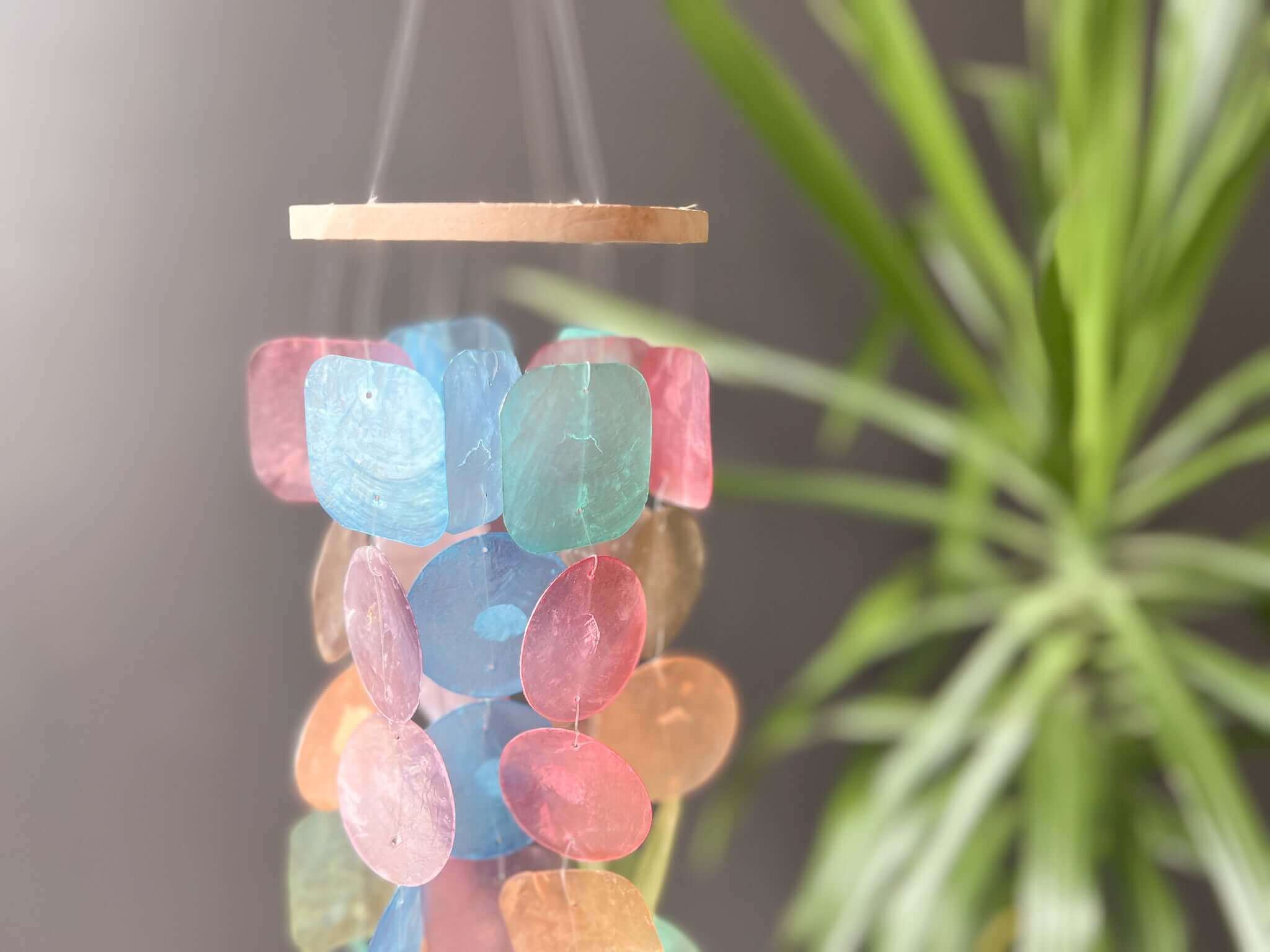 Wind Chimes for Outside - Capiz Shell - Rainbow - Solange & Frances