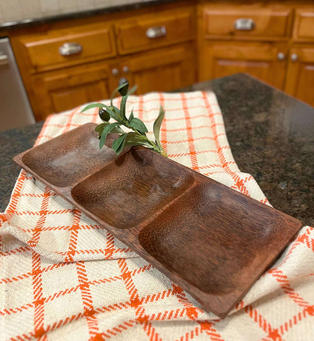 Wood Divided Serving Tray - Solange & Frances