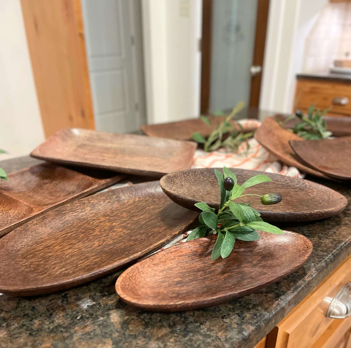 Wood Oval Tray Trio - Solange & Frances
