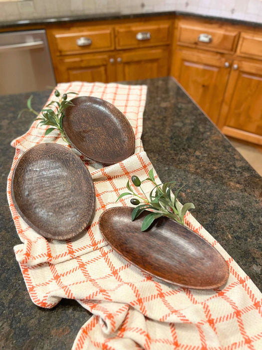 Wood Oval Tray Trio - Solange & Frances