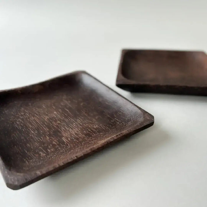 Wood Square Plate Duo - Solange & Frances