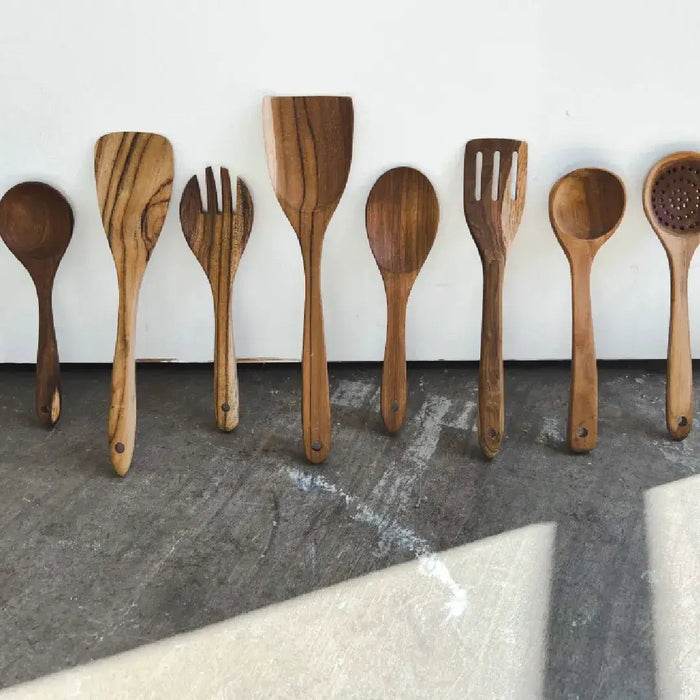 Wooden Kitchen Utensils, Teak - Solange & Frances