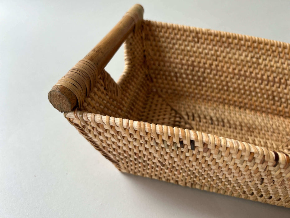 Rattan Basket with Handles - Solange & Frances