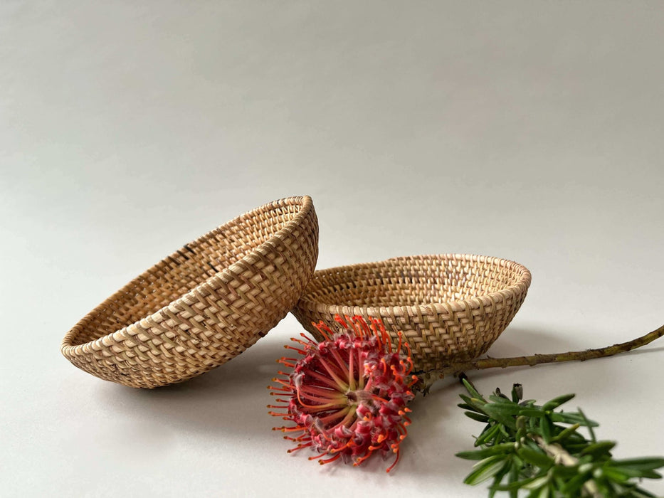 Rattan Round Baskets - Set of 2 - Solange & Frances
