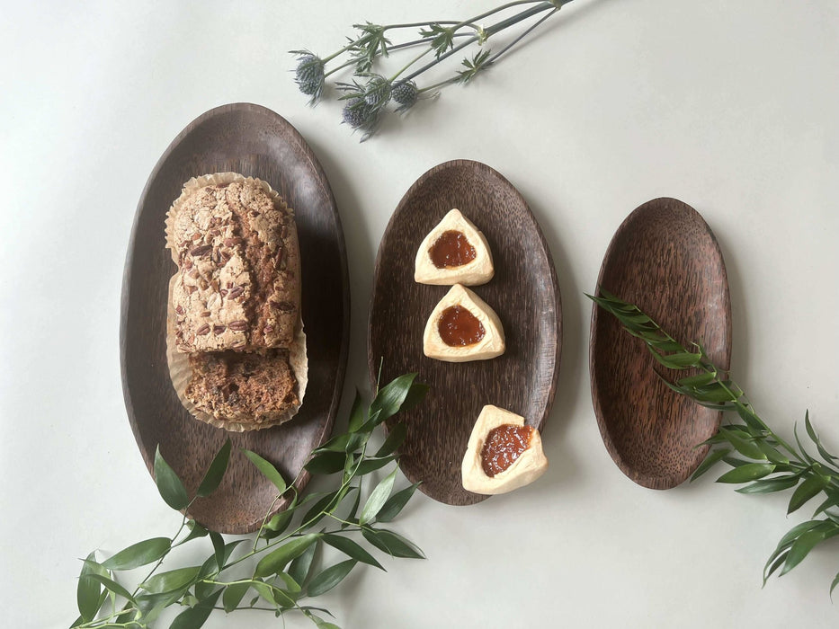 Wood Oval Tray Trio - Solange & Frances