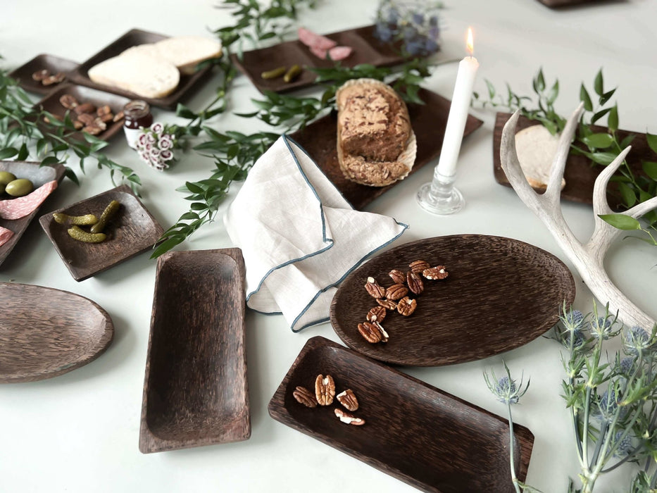 Wood Rectangular Tray Duo - Solange & Frances