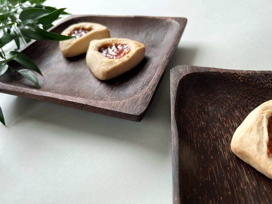 Wood Square Plate Duo - Solange & Frances
