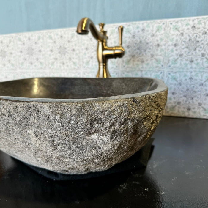 Small River Rock Vessel Sink