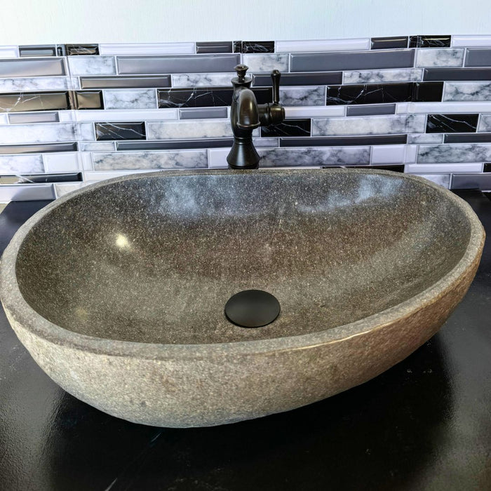 Large River Rock Vessel Sink