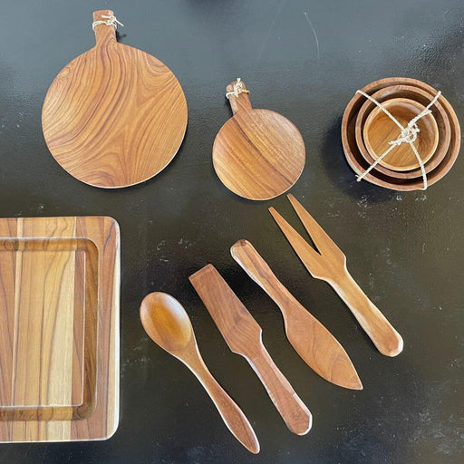 Teak Wood Charcuterie Bundle- Set of 4 | Solange & Frances