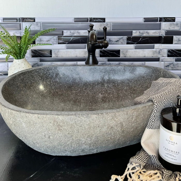 Large River Rock Vessel Sink