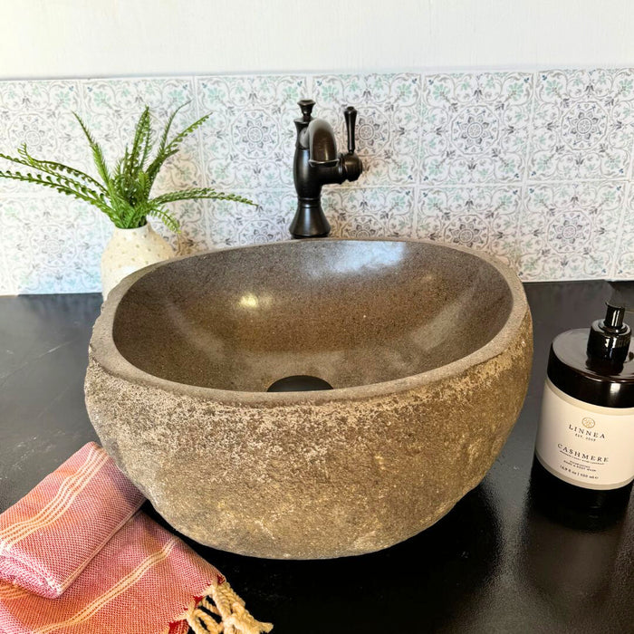 River Rock Vessel Sink - Medium | Solange & Frances