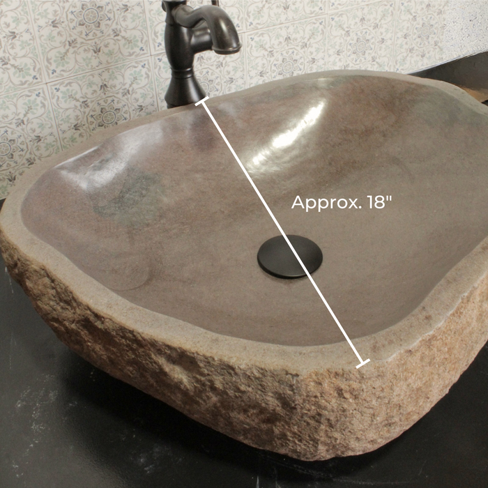 River Rock Vessel Sink - Large