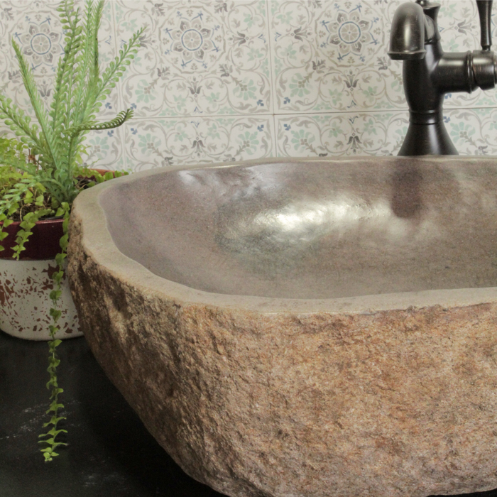 River Rock Vessel Sink - Large