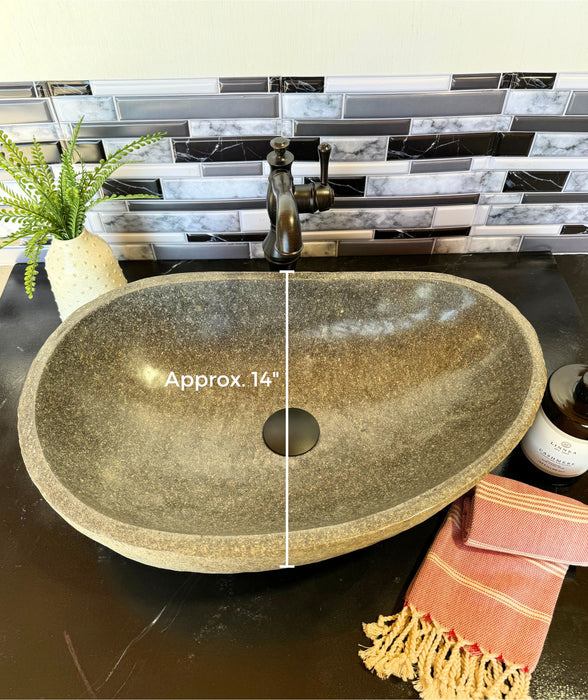 Large River Rock Vessel Sink