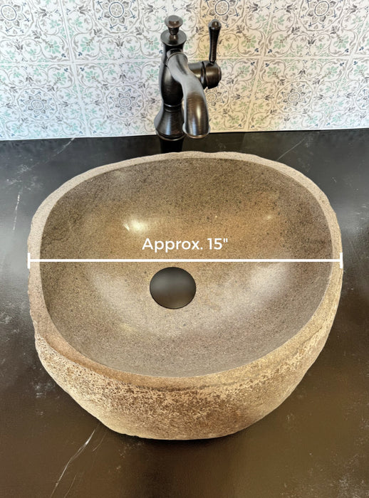 River Rock Vessel Sink - Medium | Solange & Frances