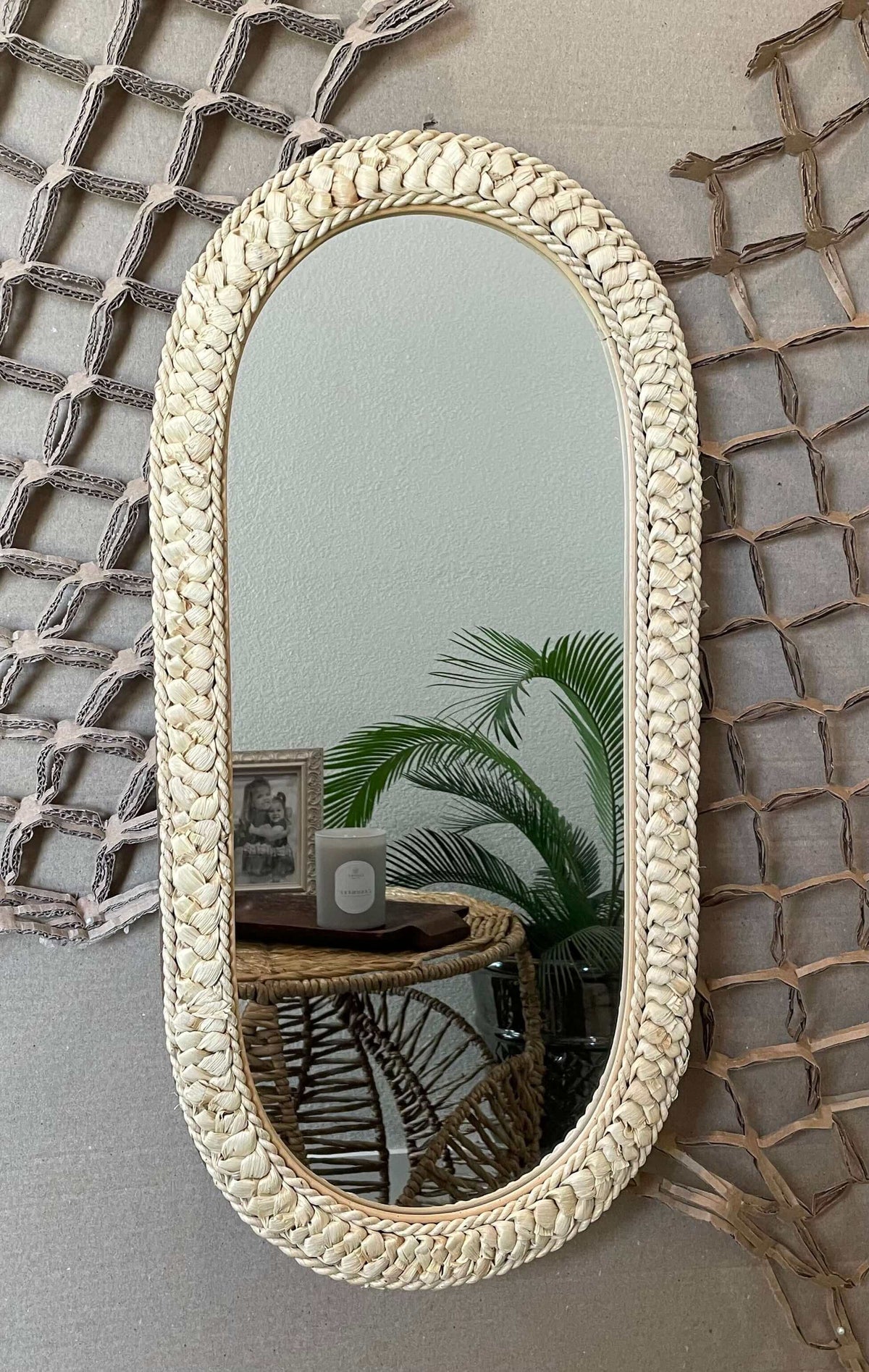 Rattan Oval Mirror — Solange & Frances