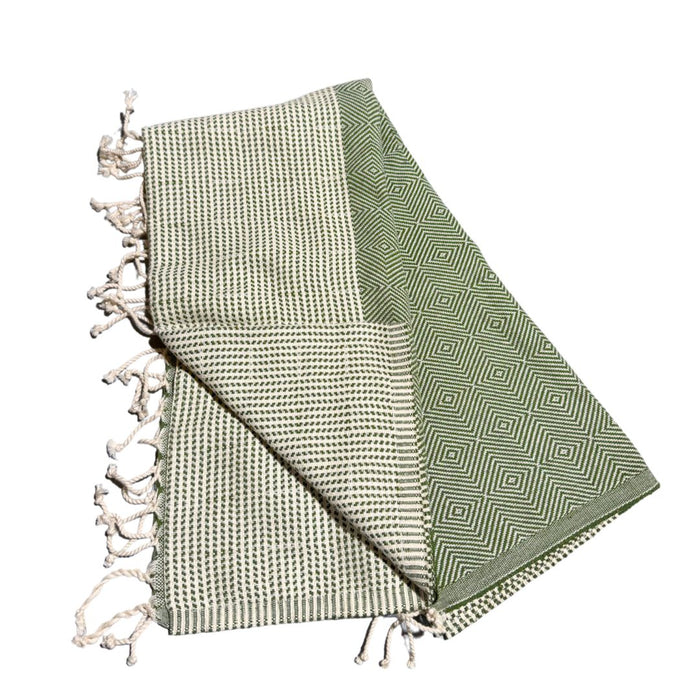 Turkish Cotton Bath Towel- Green | Solange & Frances