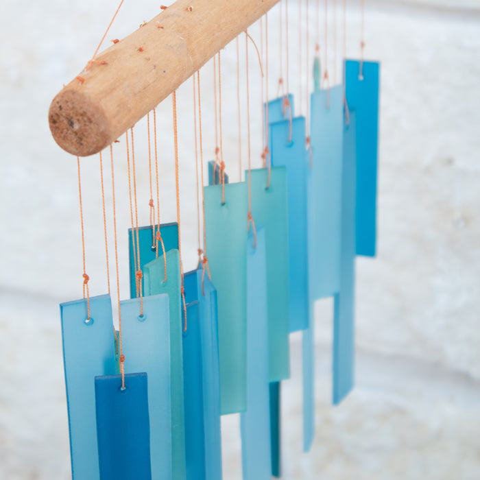 Sea glass wind chime -Beach theme sun catcher