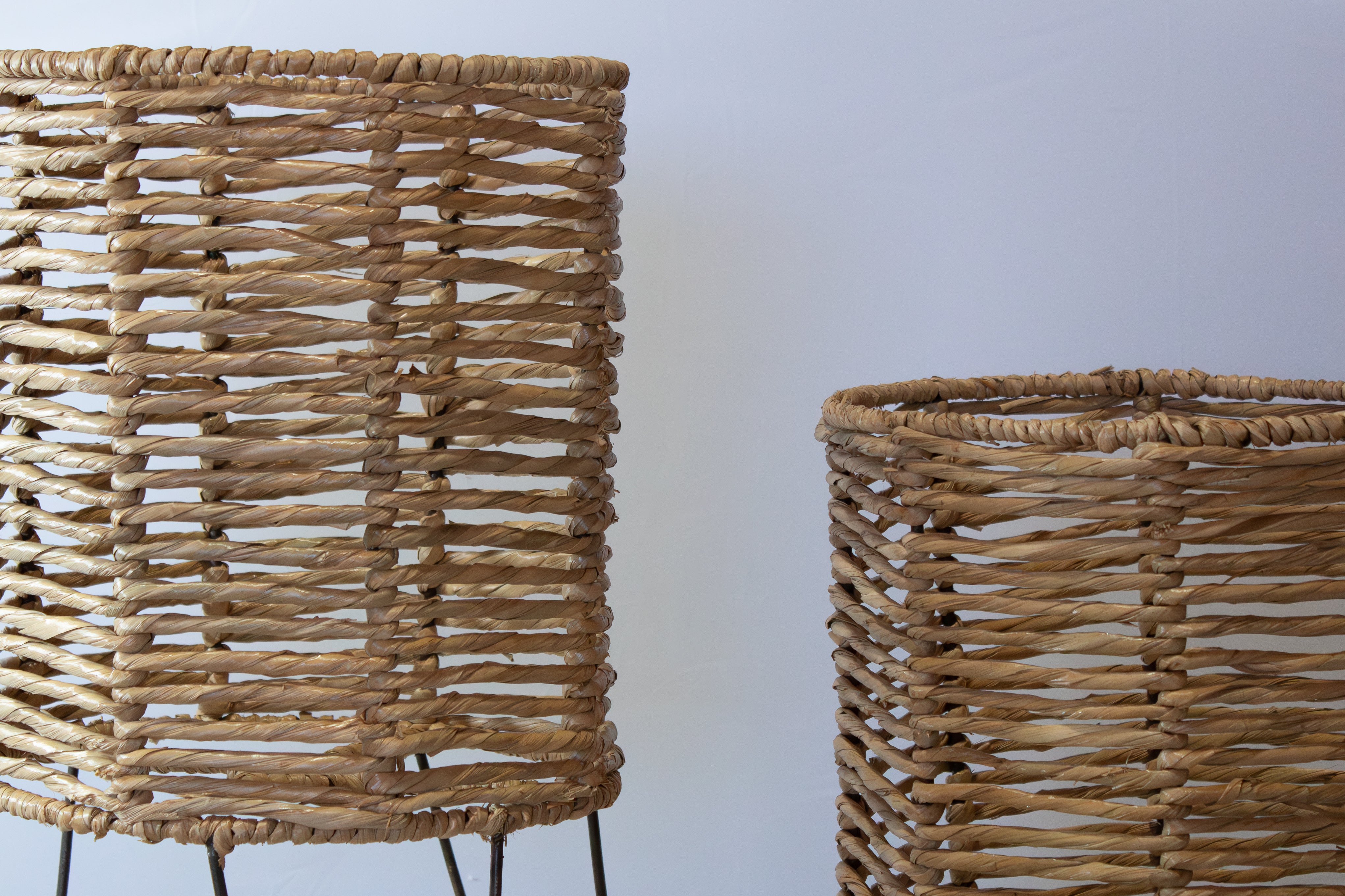Woven Seagrass Barrel Planter