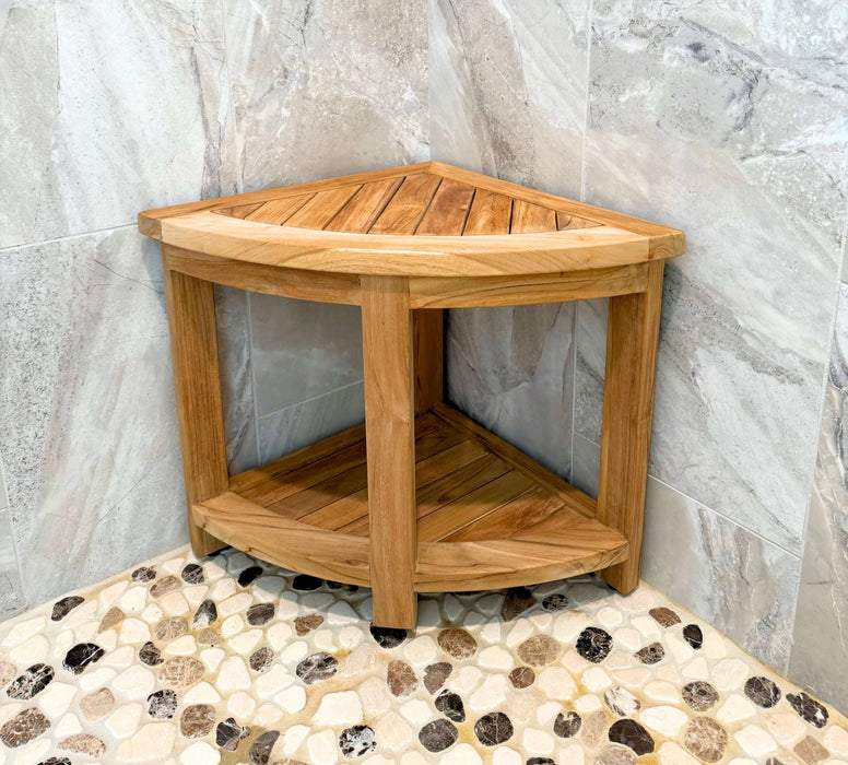 Lurus Teak Shower Bench | Solange & Frances