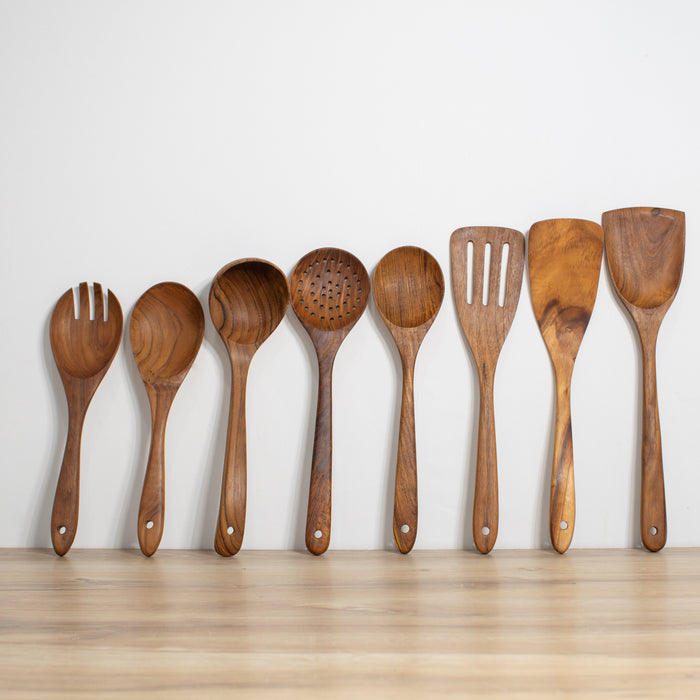 Wooden Kitchen Utensils – Handmade Teak Set