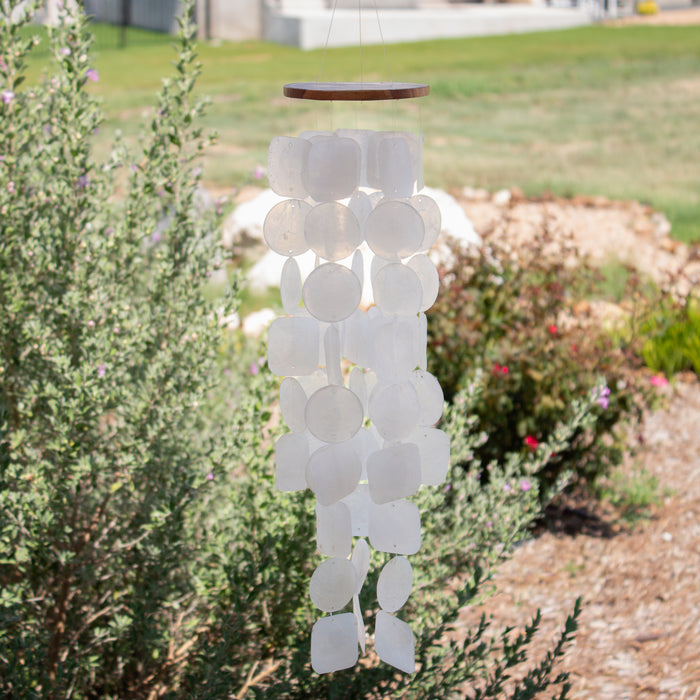 Wind Chimes for Outdoors - Capiz Shell  - 8 color options