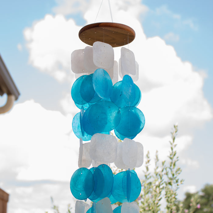 Wind Chimes for Outdoors - Capiz Shell  - 8 color options