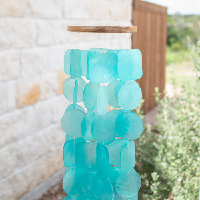 Wind Chimes for Outdoors - Capiz Shell  - 8 color options