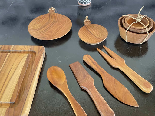 Teak Wood Charcuterie Bundle- Set of 4 | Solange & Frances